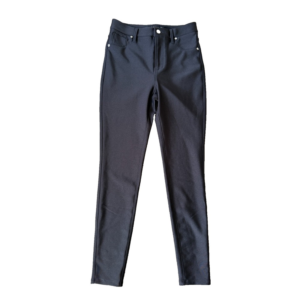 Good American Black Skinny Stretch Pants High Rise Strech Zip Fly Womens Sz 2 26